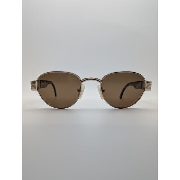 Fendi Vintage Gold Oval Sunglasses SL7034 – Tortoise & Gold – Excellent Used Fendi SL 7034 Vintage Gold Frames - 90s Round Famous  main image 2